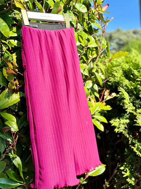 Berry Chic Wide Pants Children's wide pants made of soleil in purple
