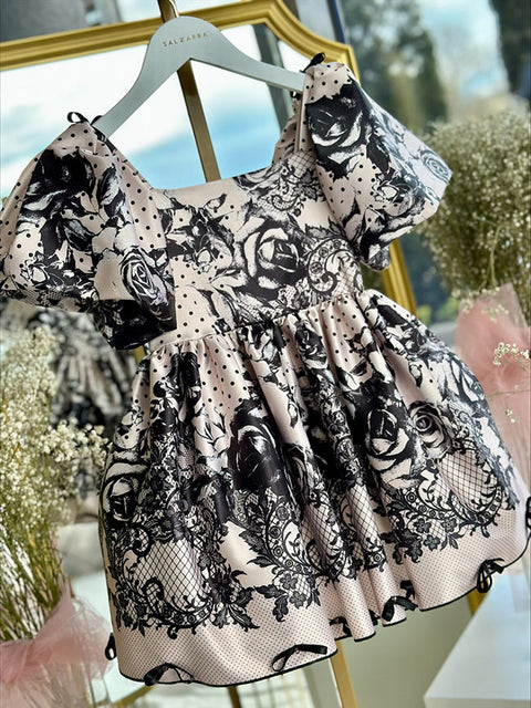 Fleur Ombre Детска рокля от сатен