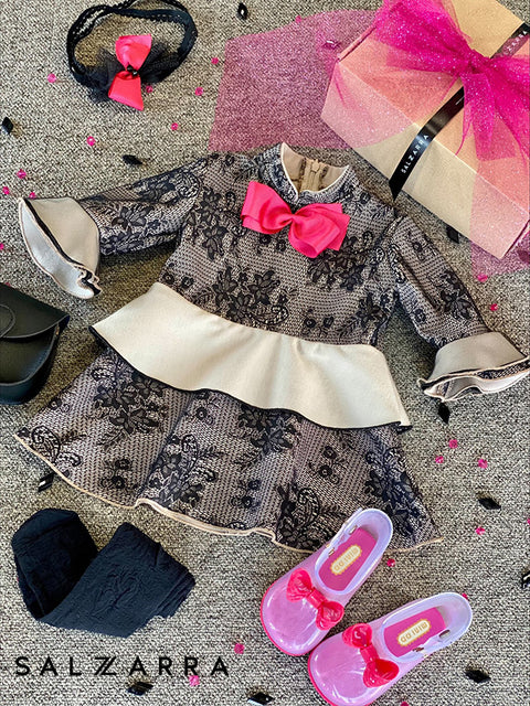 Grace Dress Детска рокля черна дантела
