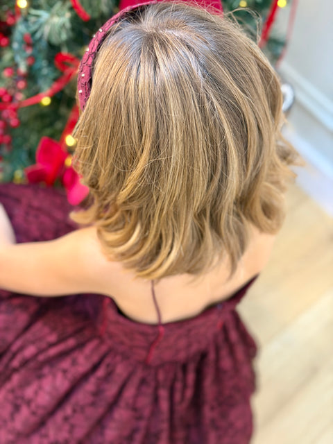 Rubina burgundy lace dress