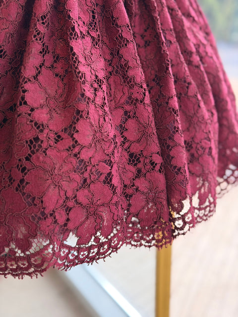 Rubina burgundy lace dress