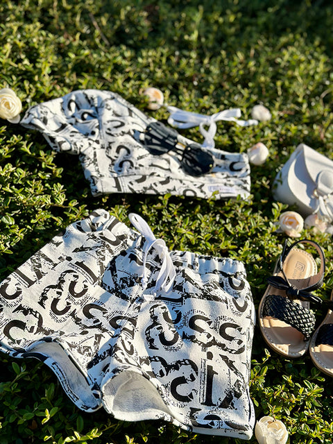 Monogram Style Set Детски летен сет