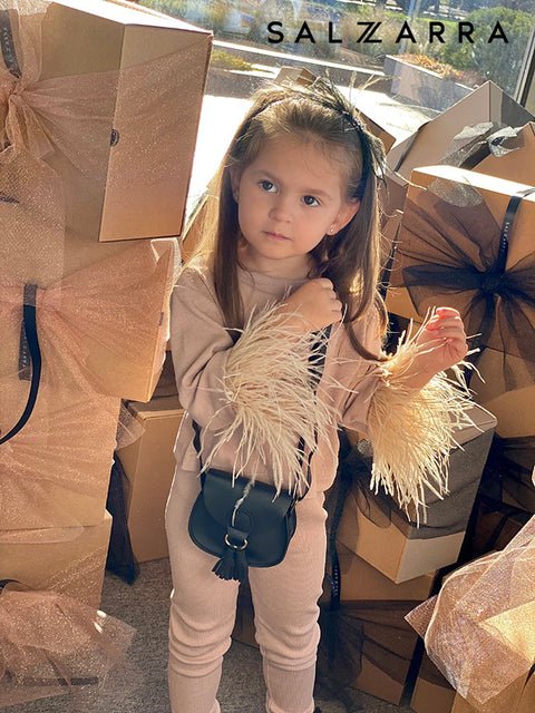 Nude Feather Блуза и клин в nude с пера