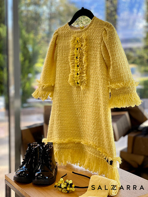 Lemon Charm Детска жълта рокля