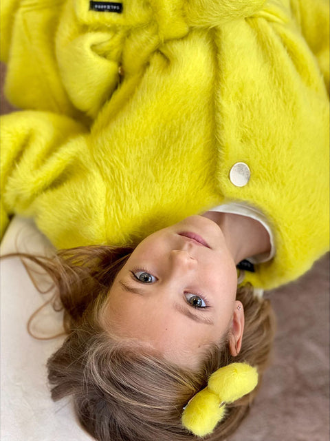 Lime Glow Coat Детско палто