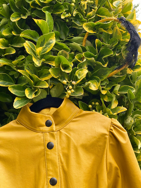 Mustard Charm Mustard shirt dress with belt
