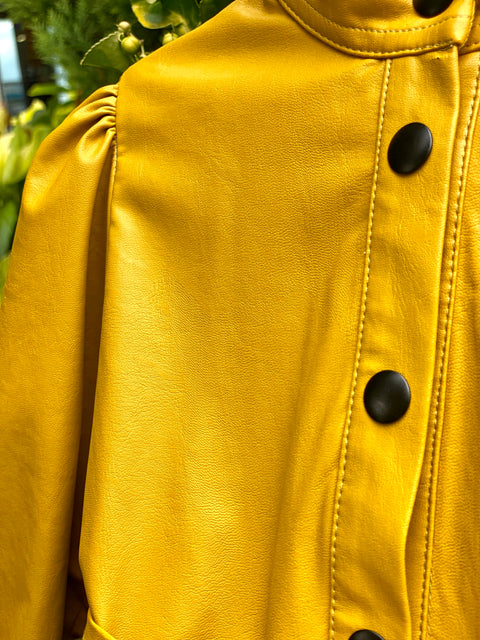 Mustard Charm Mustard shirt dress with belt