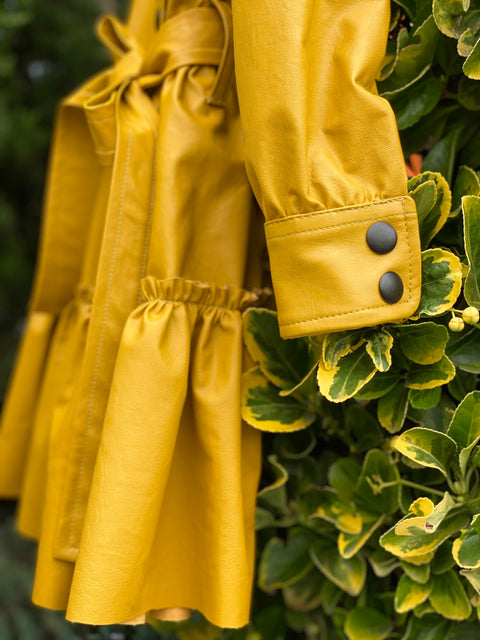 Mustard Charm Mustard shirt dress with belt