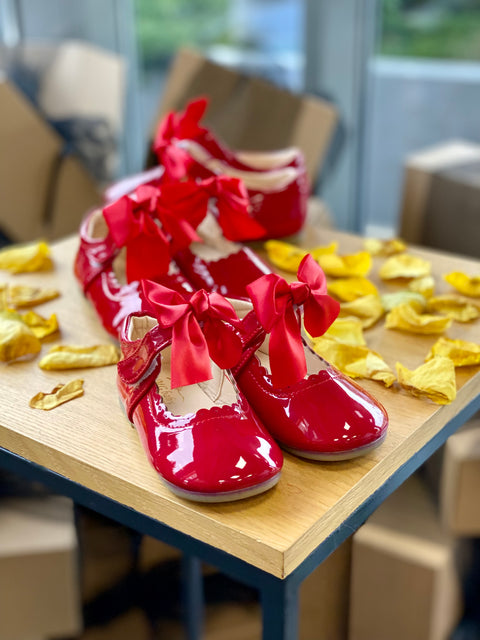 Ballerina Bow Charm red ballerinas