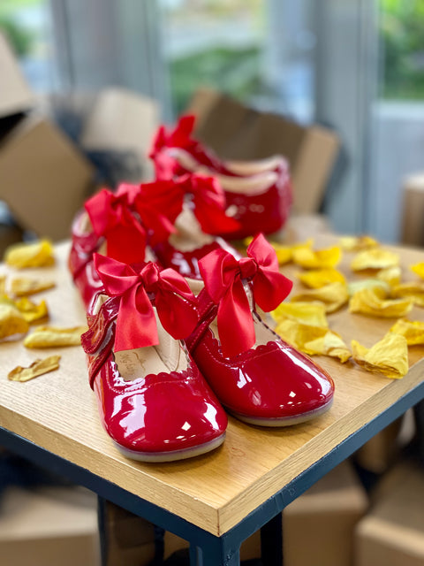 Ballerina Bow Charm red ballerinas