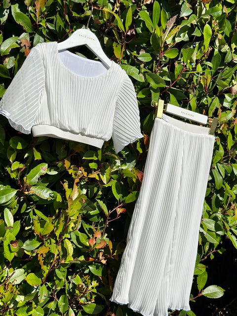 White Breeze White Soleil Top and Pants Set