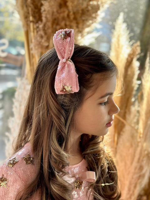 Polar Light Pink Sequin and Tulle Dress