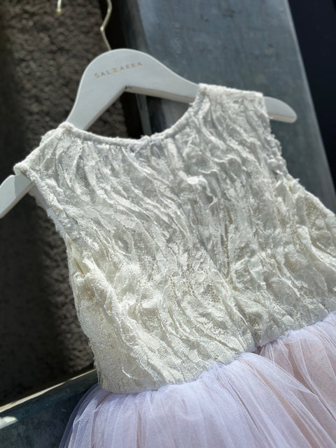 Blush Petal Dream Рокля с 3D плат и многопластов тюл