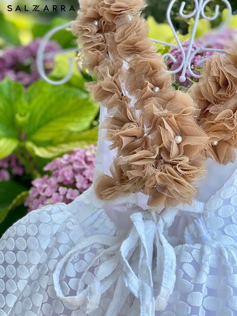 Magnolia Incantata Рокля с гол гръб с цветя