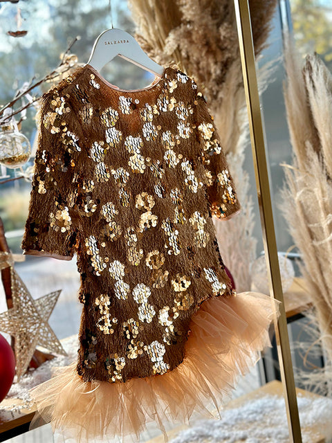 Couture Glow Рокля златисти пайети