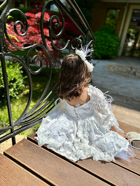 White Daisy Whisper White floral dress