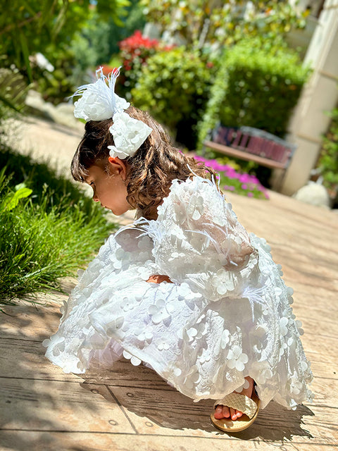 White Daisy Whisper White floral dress