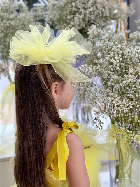 Sunshine Whirl Yellow Tulle Dress