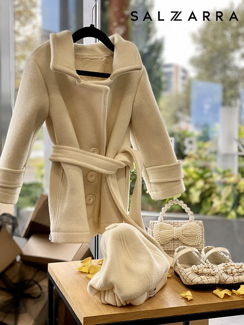 Soft Aura Coat Детско вълнено палто