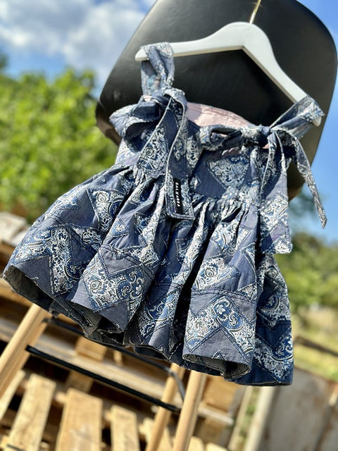 Denim Bloom Детска рокля деним