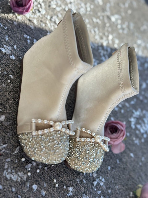 Pearl Whisper Boots Детски боти с брокат и перлена панделка