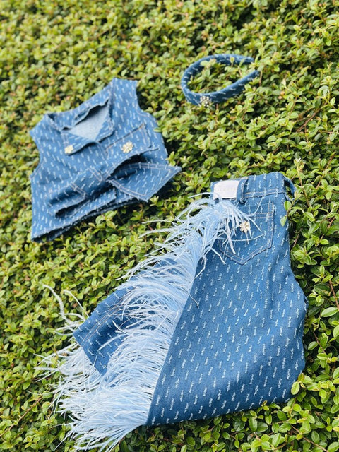 Blue Blossom Trousers Панталон от деним