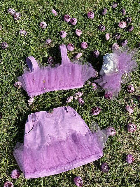 Violet Charm Къс топ във виолетово