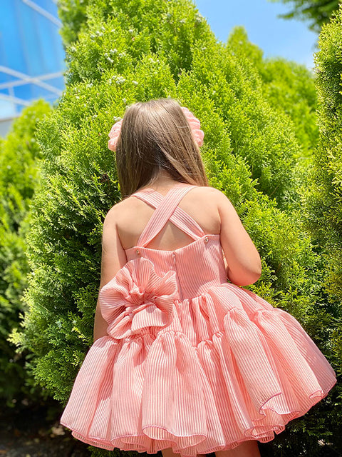 Sonata in Pink Детска рокля в розово с презрамки