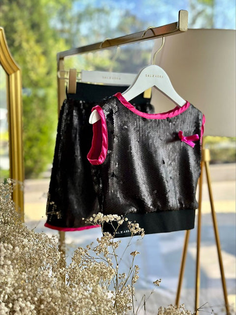 Stellaire Glow Top Детски топ с пайети