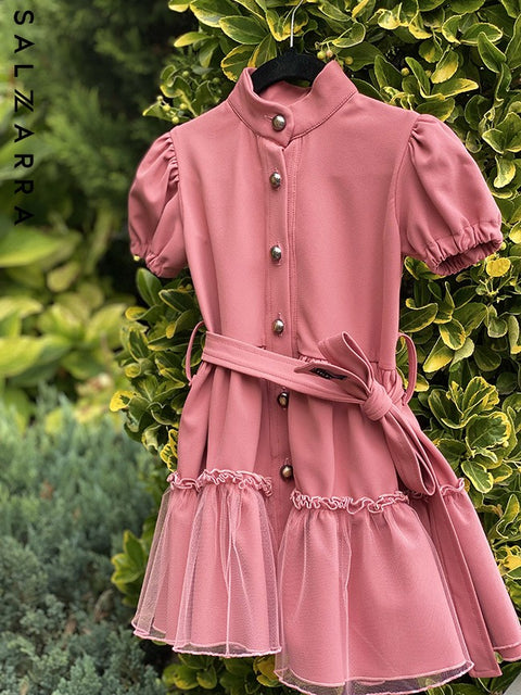 Marsala Belle Dress Детска рокля в цвят марсала