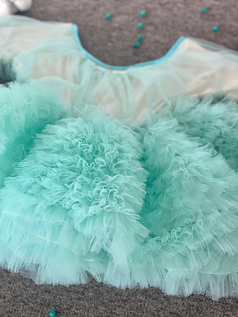 Mentelle Детска рокля в цвят мента