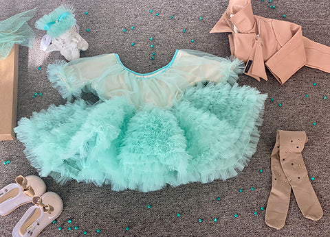 Mentelle Детска рокля в цвят мента