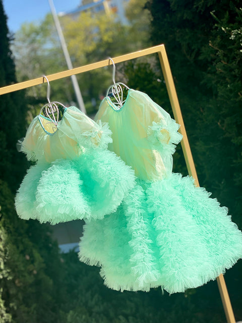 Mentelle Детска рокля в цвят мента