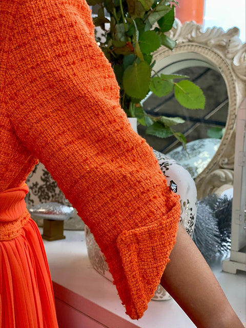 Orange Flame Couture Dress in orange