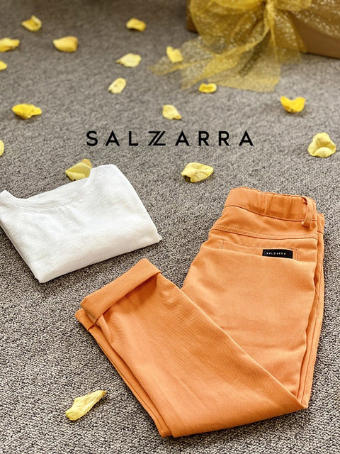 Sunset Orange Cotton Pants Оранжев панталон за момче