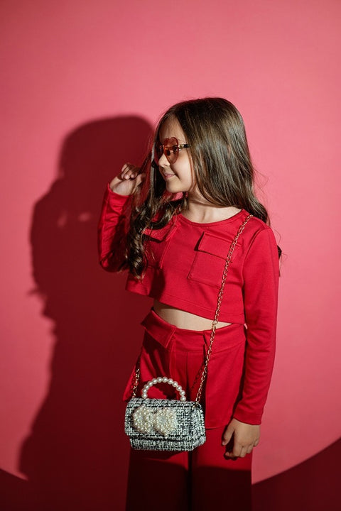 Scarlet Charm Top Блузка с джобчета