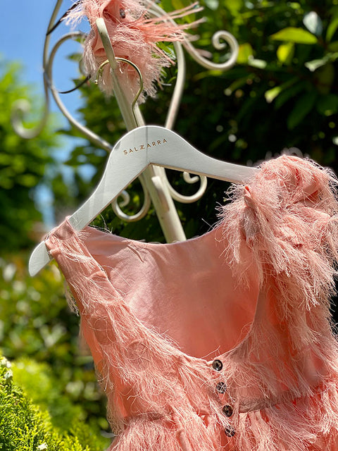 Blush Feather Dream ροζ φόρεμα