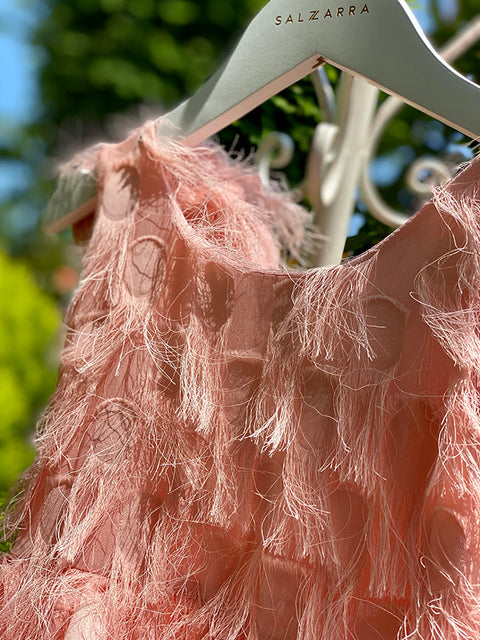 Blush Feather Dream ροζ φόρεμα