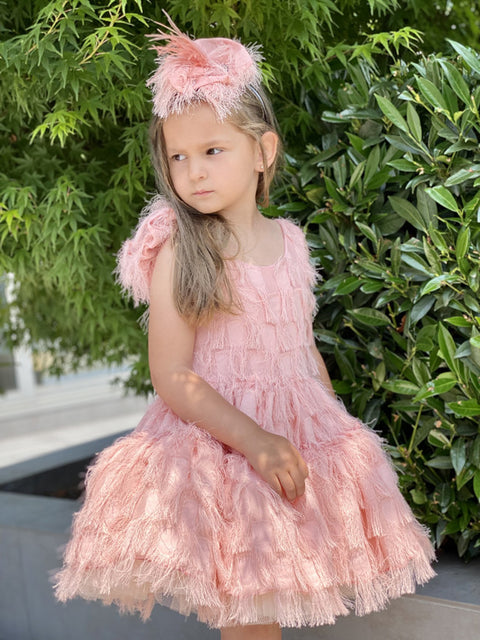 Blush Feather Dream Dress Детска рокля