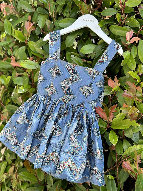 Crystal Sky Dress Детска рокля светъл деним