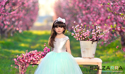 Silver Mint Dream Children's Dress