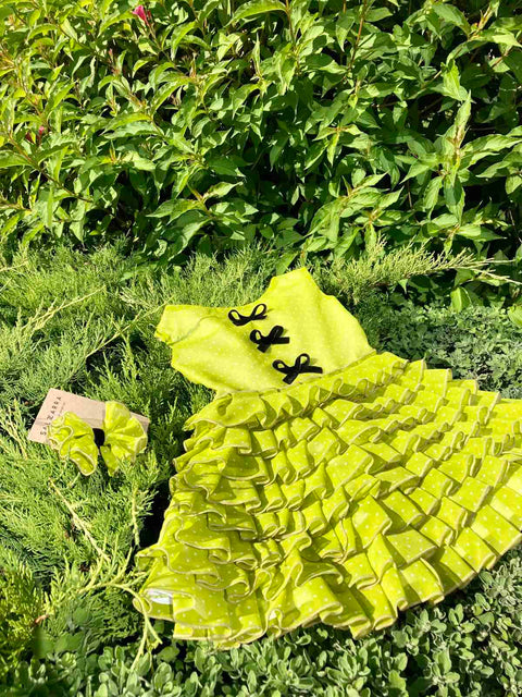Limoncello Joy Children's dress in lime color