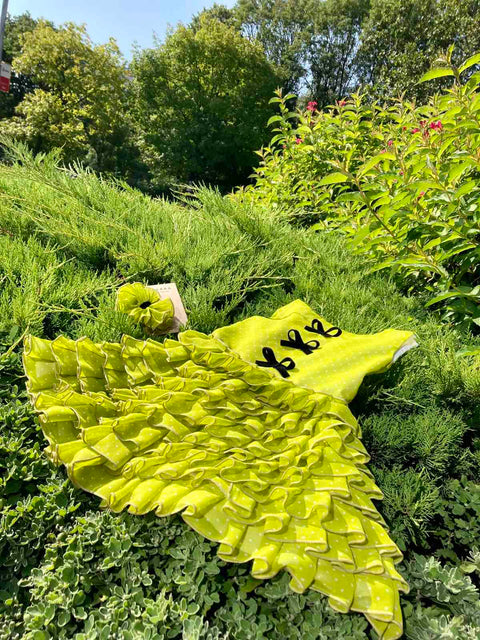 Limoncello Joy Children's dress in lime color