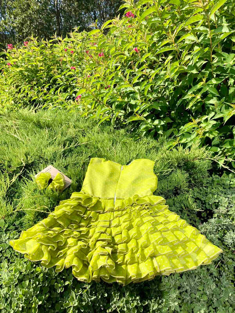 Limoncello Joy Children's dress in lime color